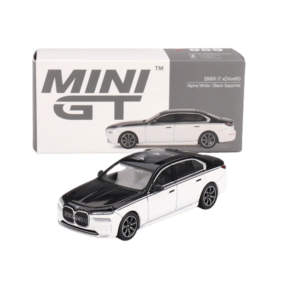 Mini GT BMW i7 xDrive60 Alpine White Black Sapphire