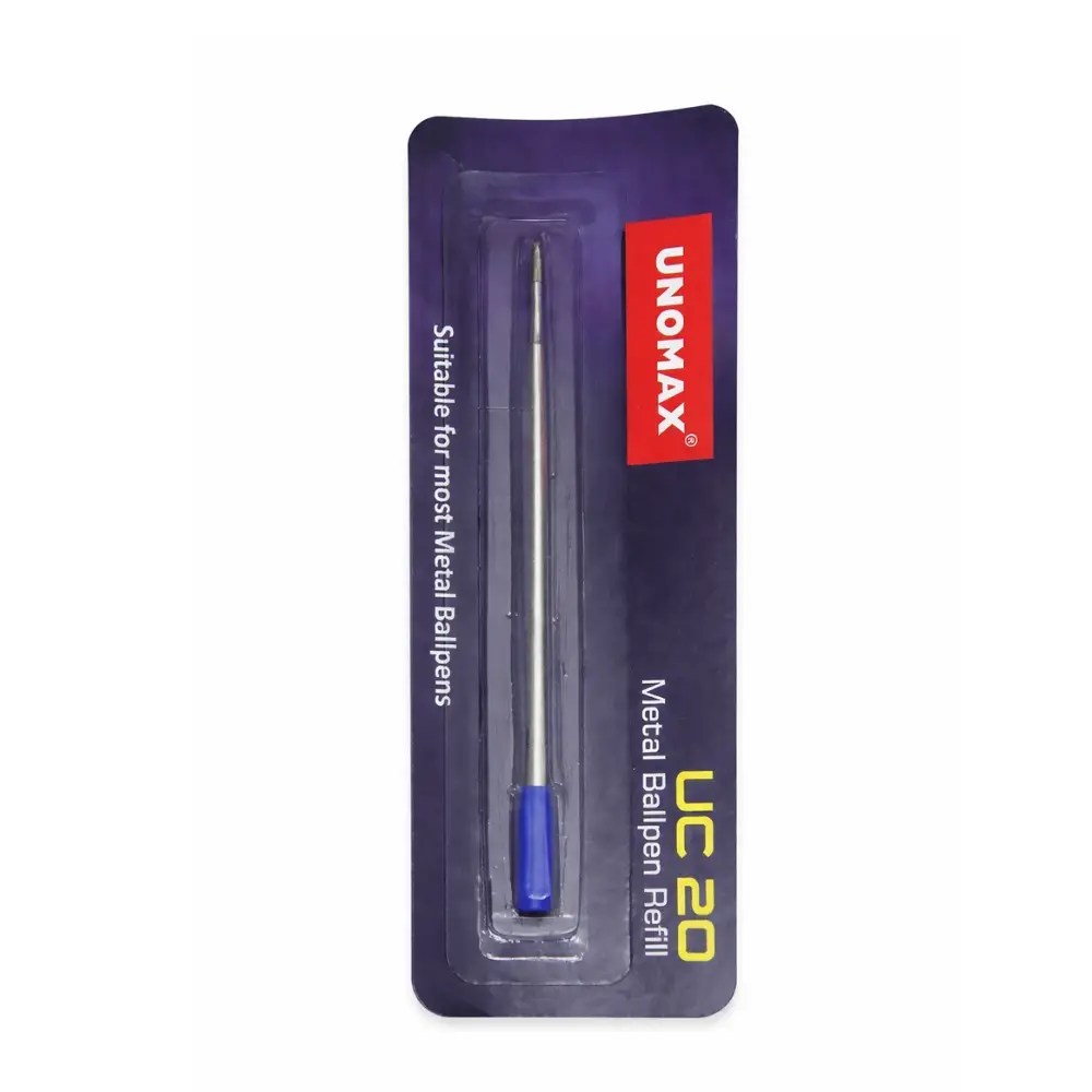 Unomax UC-20 Metal Ball Pen Refill Blue Ink