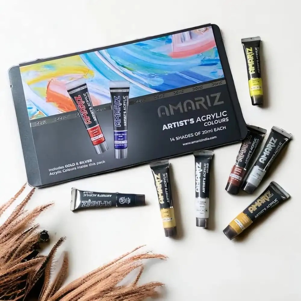 Amariz Artist Acrylic Colours Set – 14 Shades (20ml Each)