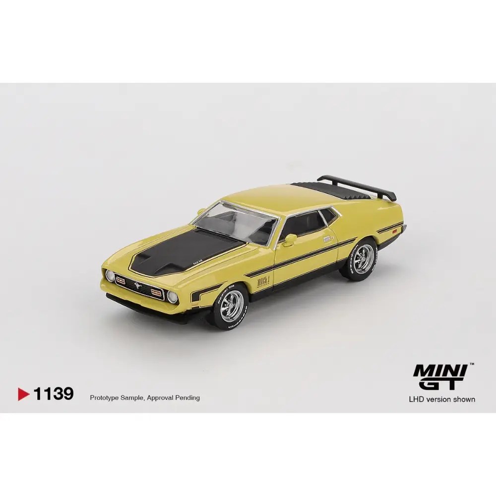 Mini GT 1971 Ford Mustang Mach 1 Yellow