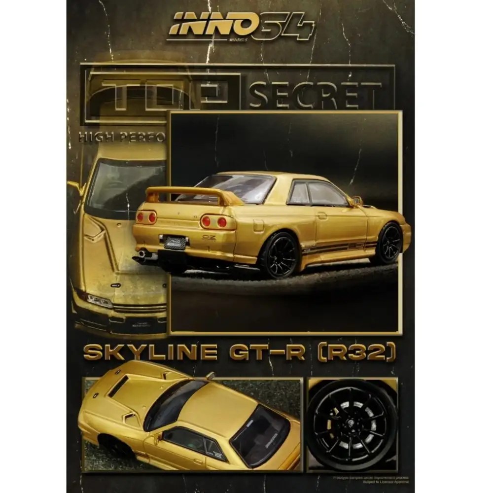 INNO64 Nissan Skyline GT-R R32 Top Secret Gold Edition