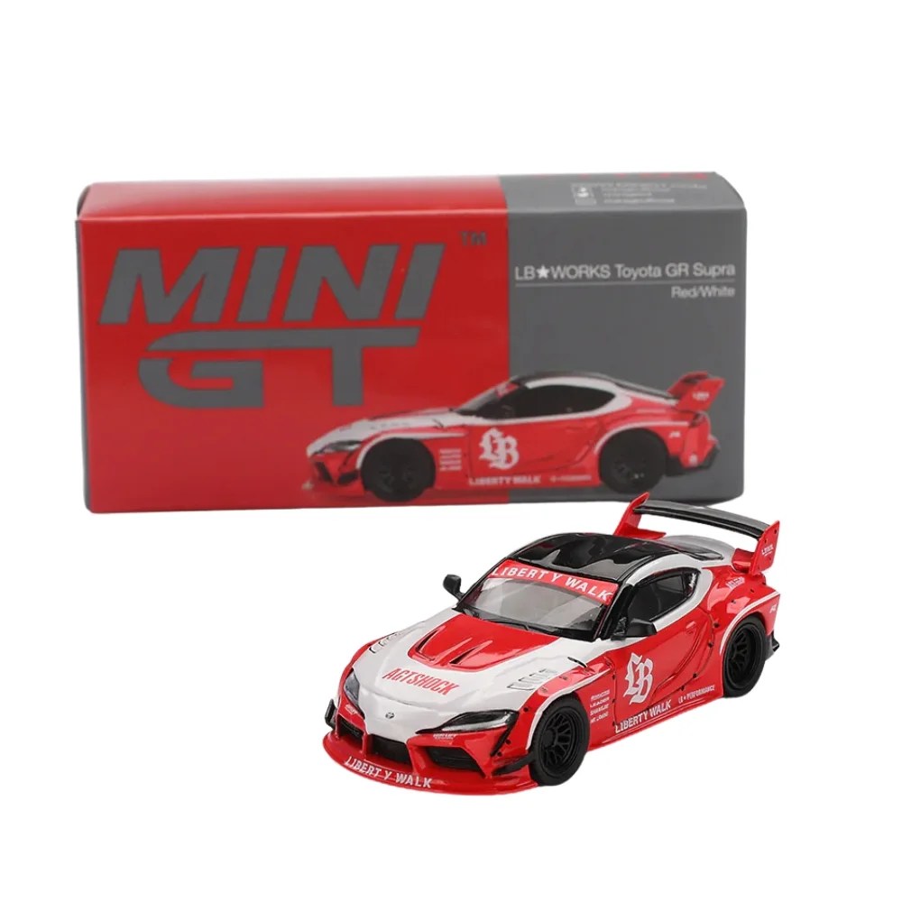 MINI GT LB★WORKS Toyota GR Supra Mini GT LB☆WORKS Toyota GR Supra Red/White Liberty Walk - Grover