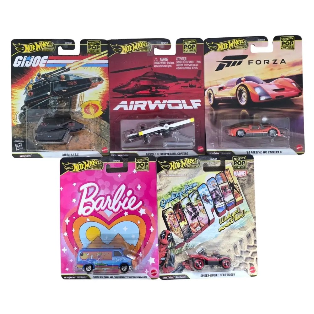 Hot Wheels Premium Pop Culture Die-Cast Set (5 Models)