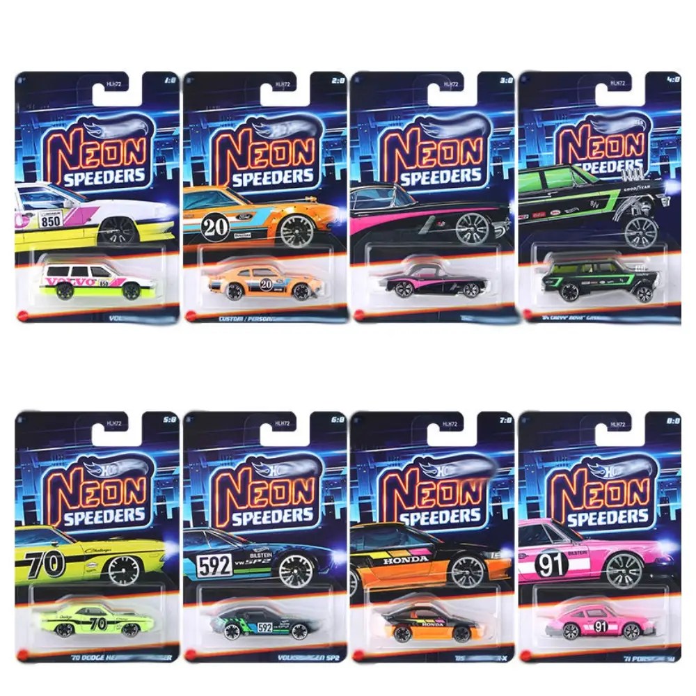 Hot Wheels Neon Speeders Die-Cast Cars Set (Pack of 10)