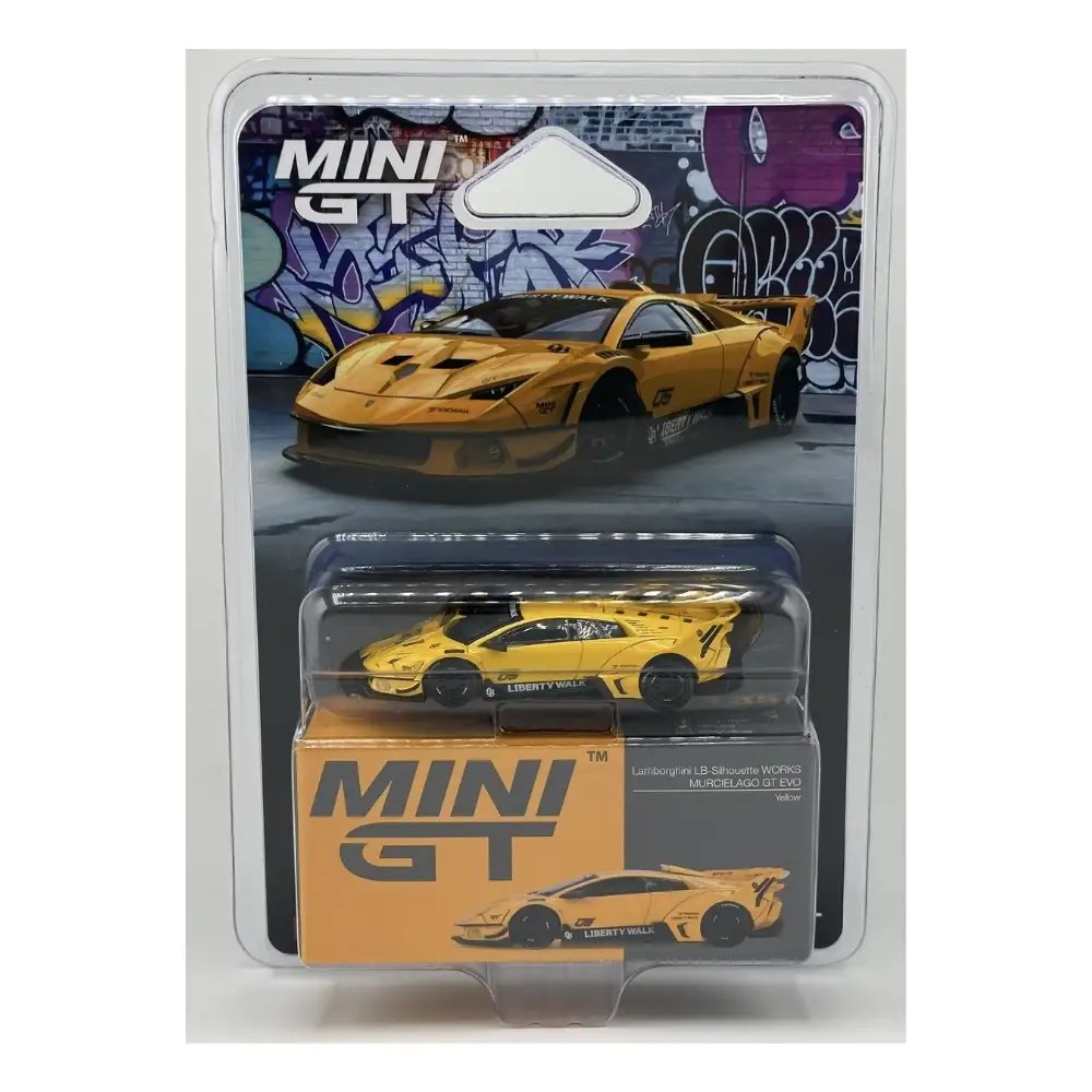 Mini GT Lamborghini Murcielago LB Silhouette Works GT EVO Yellow