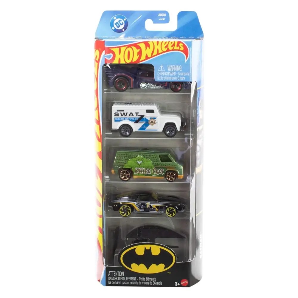 Hot Wheels DC Batman 5 Car Pack Diecast Set