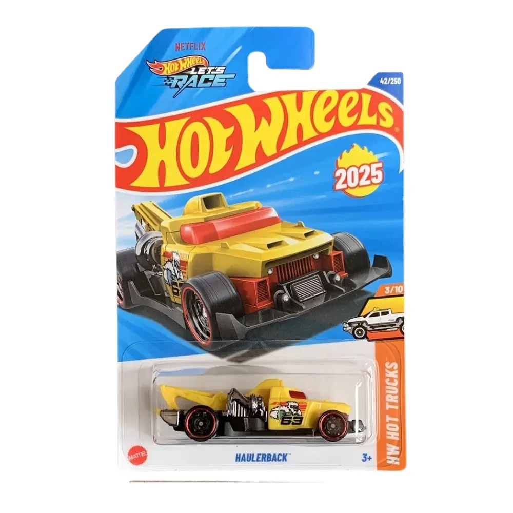 Hot Wheels Haulerback Yellow Red Imported