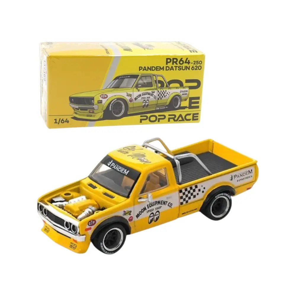 POP RACE PR64-250 Pandem Datsun 620 Yellow Pickup