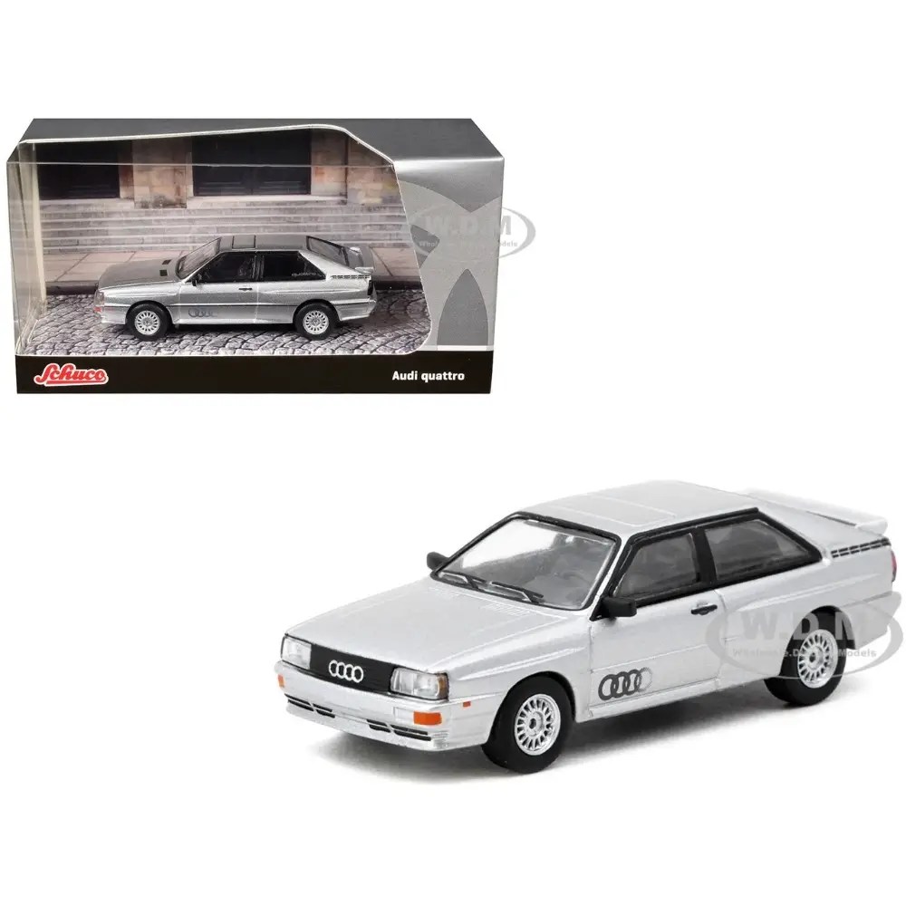 Schuco Audi Quattro Silver 1:64 Diecast Model Car