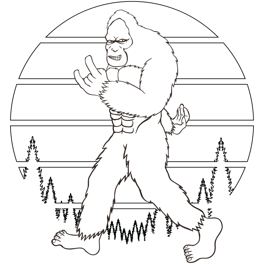 Bigfoot coloring page