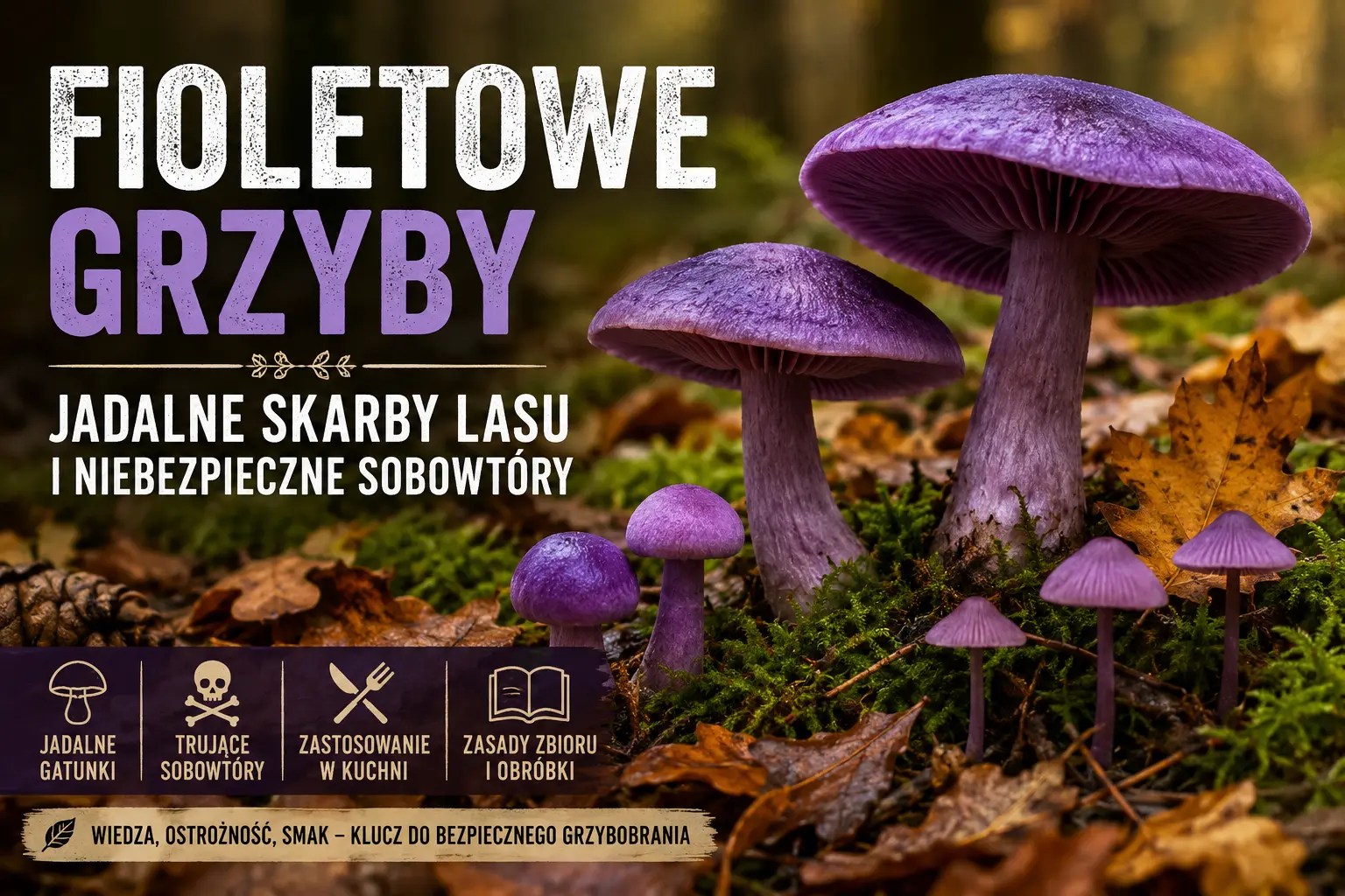 fioletowe grzyby jadalne
