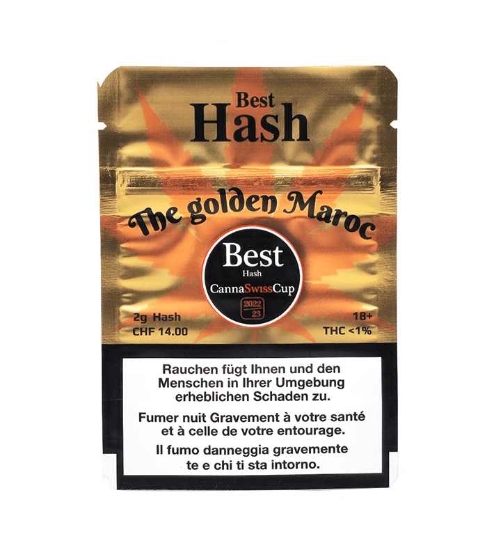 Hasch CBD 2g - Bio Sativa Swiss Best Hash Golden Maroc