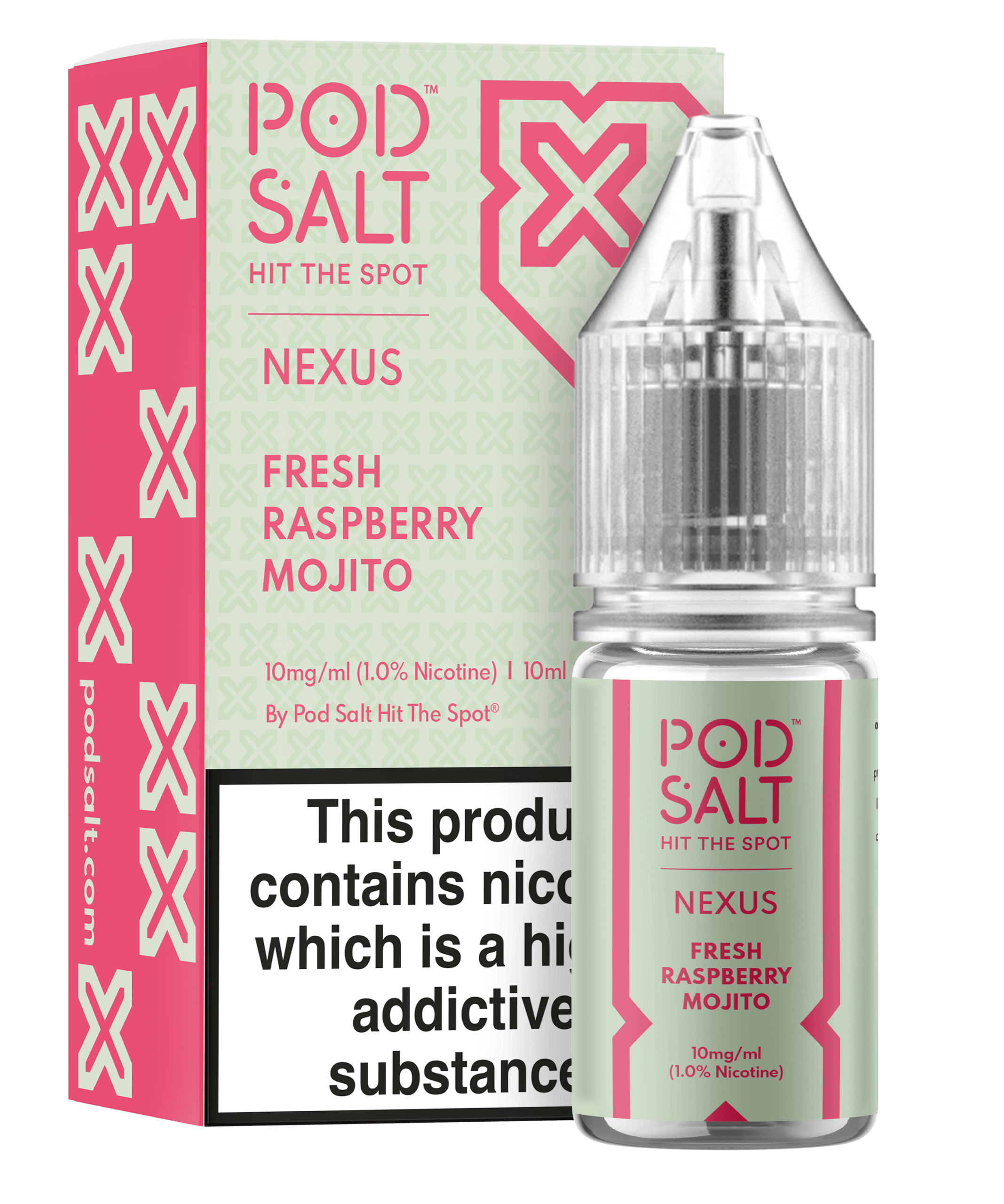 Pod Salt Nexus Fresh Raspberry Mojito - Sel de Nicotine 10ml 10mg 50/50