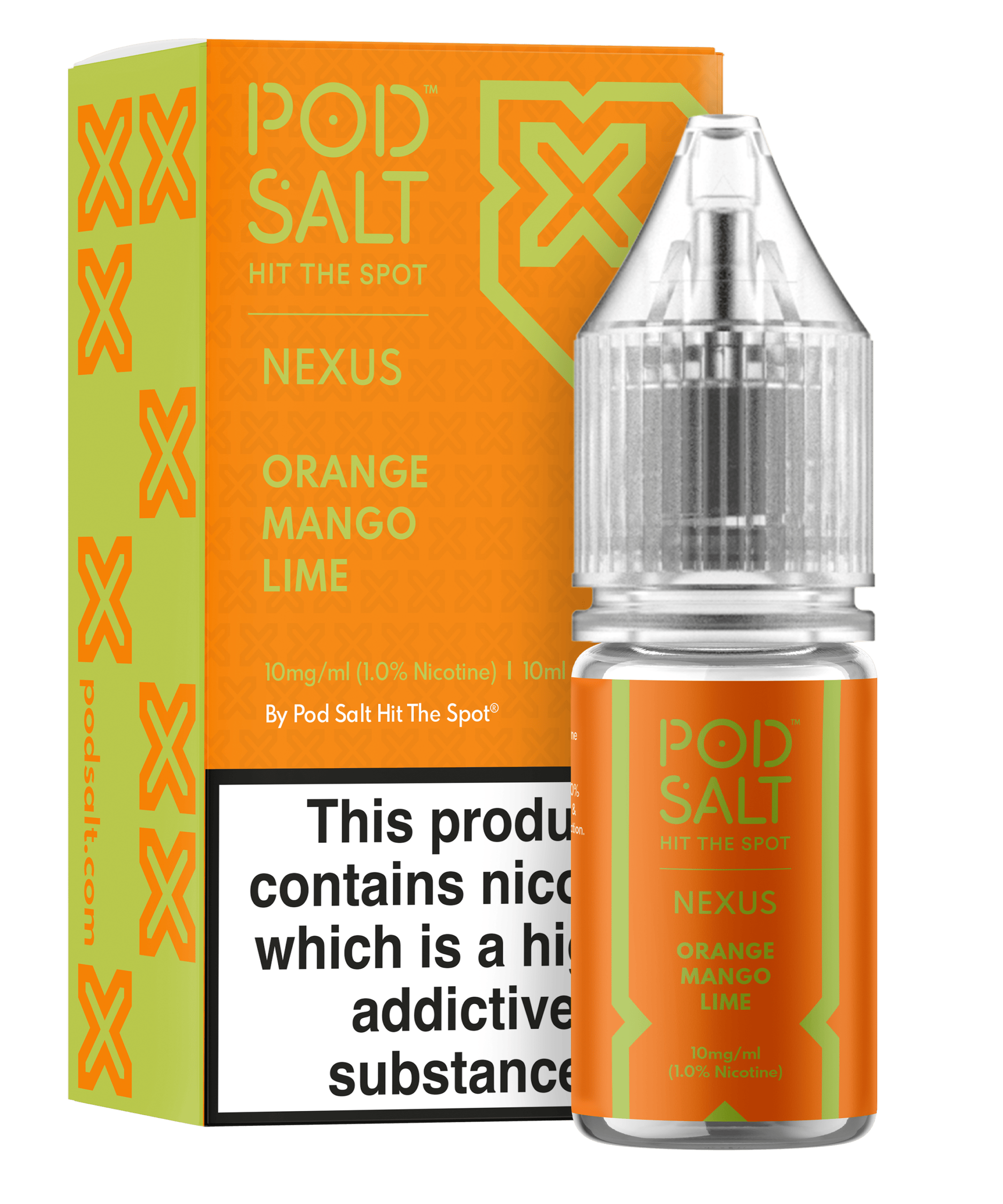 Pod Salt Nexus Orange Mango Lime - Sel de Nicotine 10ml 10mg 50/50