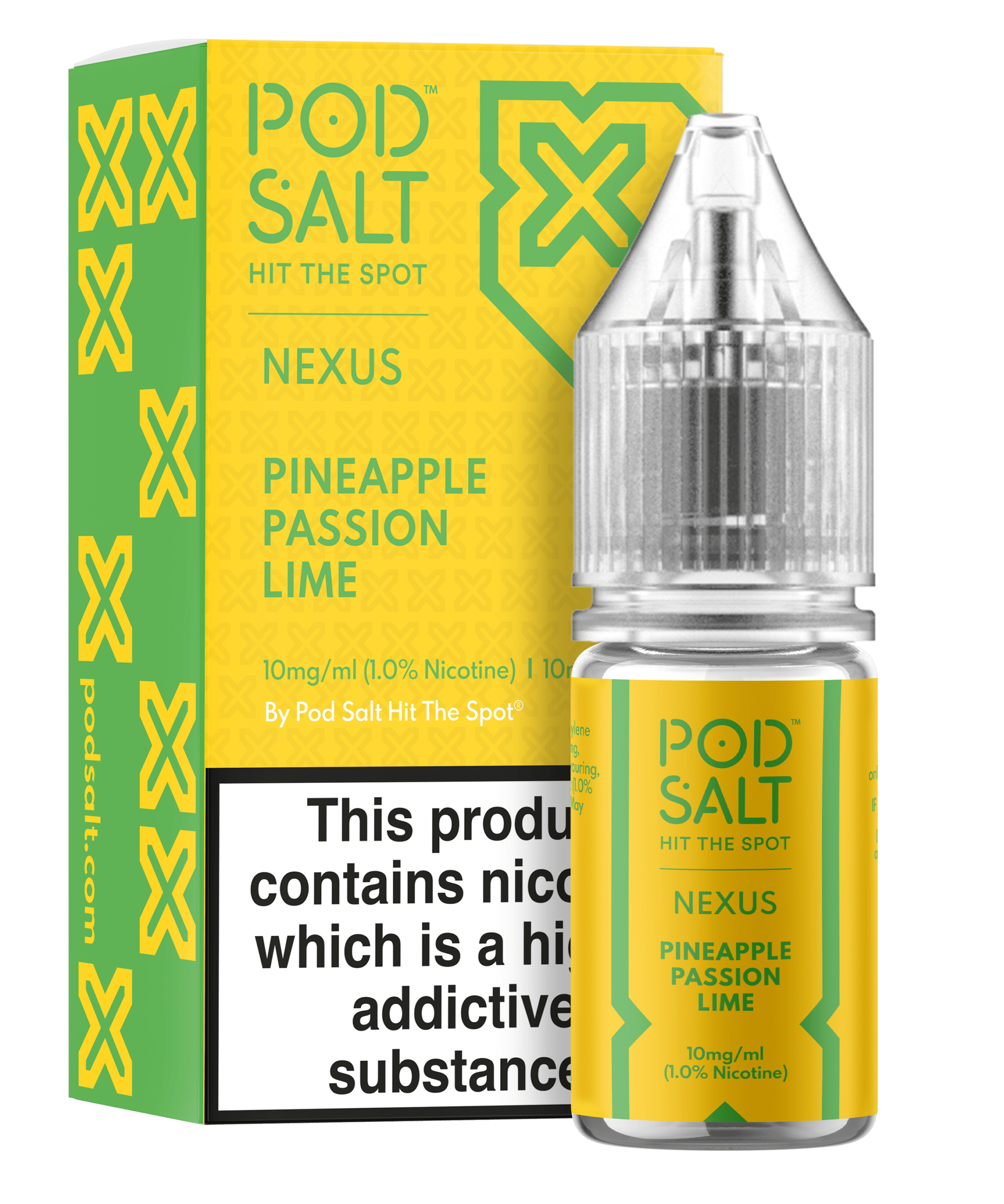 Pod Salt Nexus Pineapple Passion Lime - Sel de Nicotine 10ml 10mg 50/50