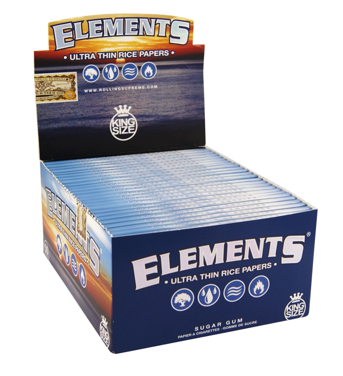 Elements Kingsize Papers Box 50pcs