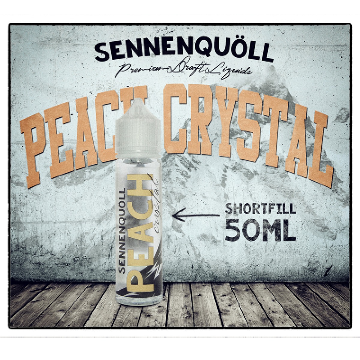 E-liquide Sennequöll Liquids – Glacier Water Peach Crystal 50ml 70/30