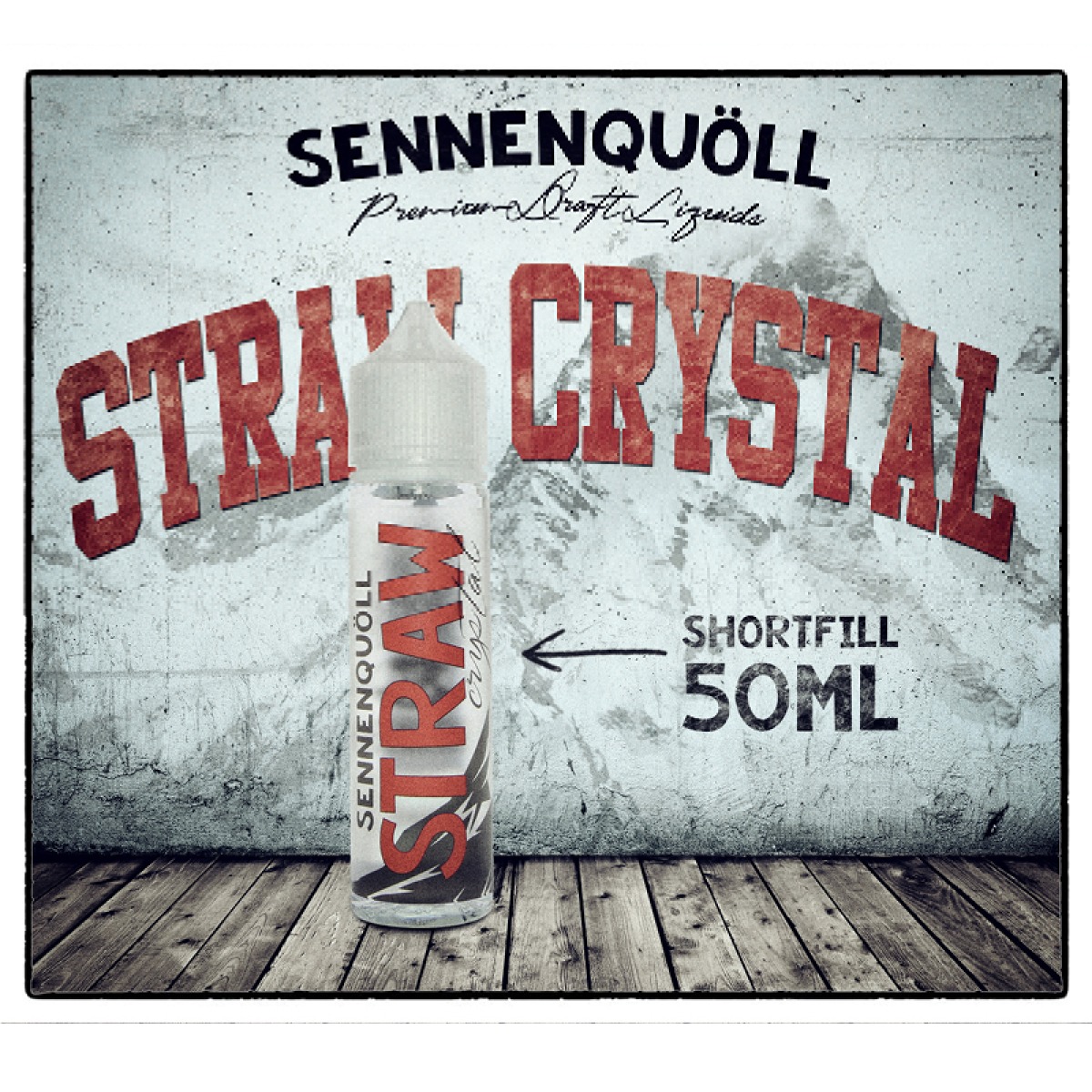 E-liquide Sennequöll Liquids – Glacier Water Fraise Crystal 50ml 70/30