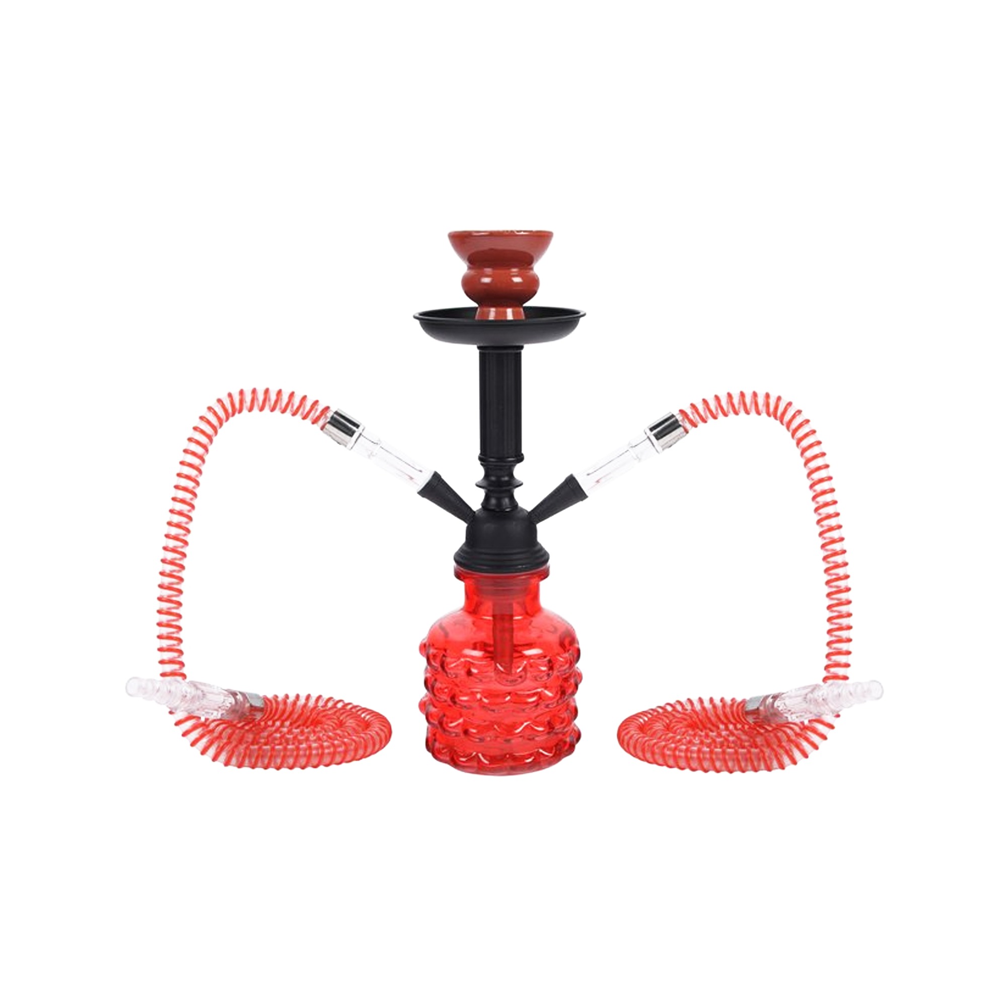 Shisha Smarty Rouge 32cm 2 Connexion