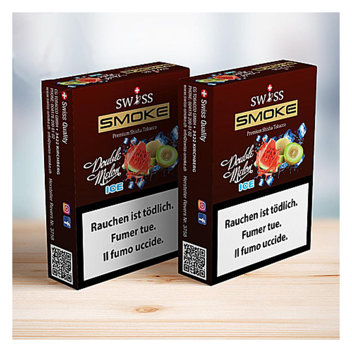 Swiss Smoke Double Melon Ice Tabac à Shisha 50g