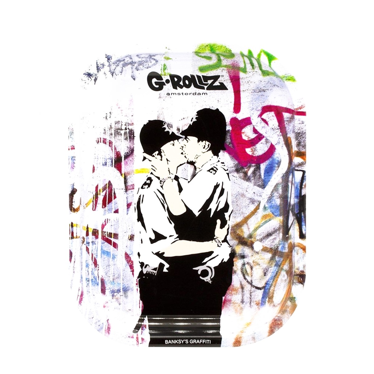 Plateau à rouler - G-Rollz Rolling Tray S Banksy's Cop on Cop 140 x 180mm