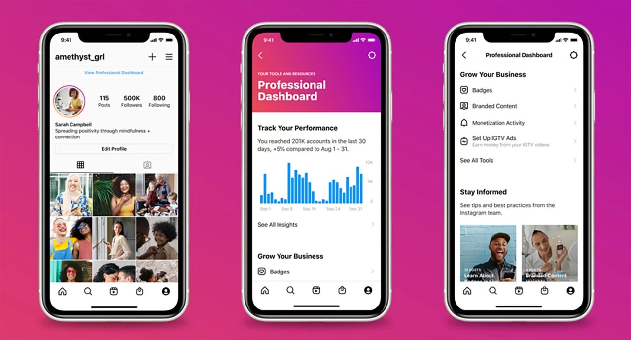 Conheça a nova ferramenta Painel Profissional do Instagram
