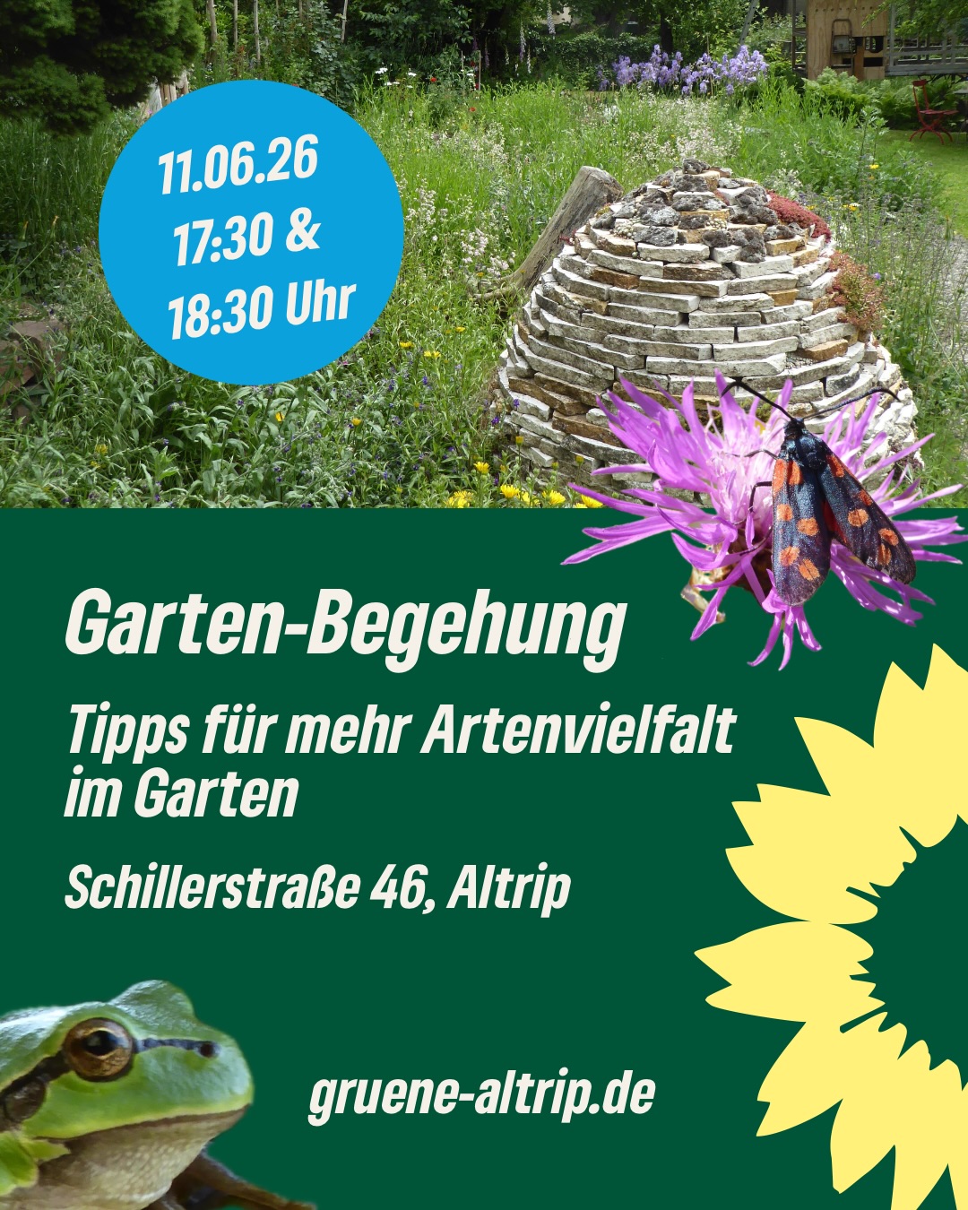 Donnerstag 11.6.: Garten-Begehung mit Tipps für mehr Artenvielfalt im Garten