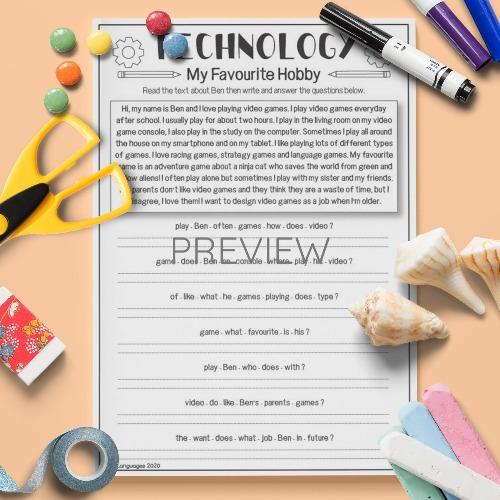 When you want to make sure your children are watching eng. Technology My Favourite Hobby Fun Esl Worksheet For Kids