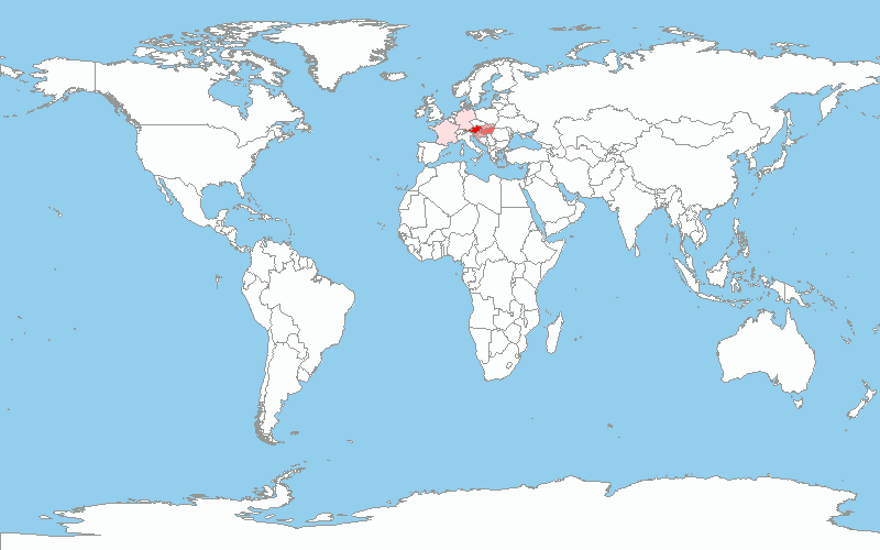 Countries cached in