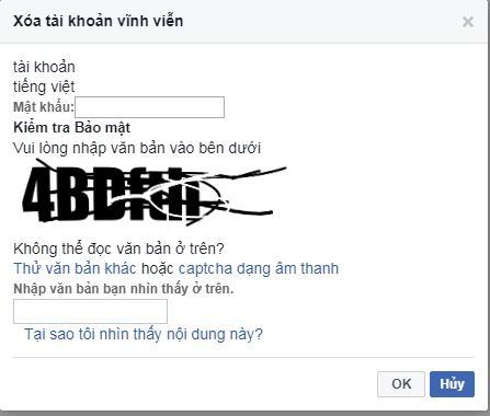 Xoa tai khoan Facebook vinh vien bang cach nao?