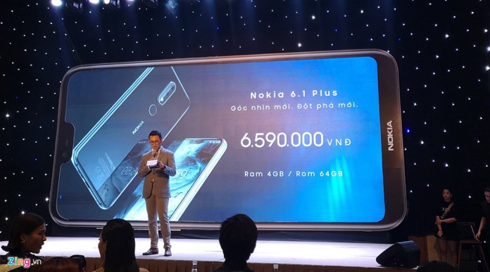 Nokia 6.1 Plus chay Android One, camera kep gia 6,6 trieu tai VN 