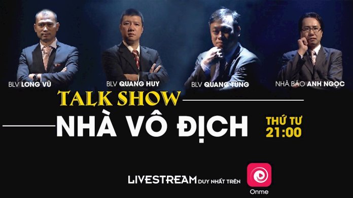 Bo tu binh luan vien "quyen luc" quy tu trong talkshow Nha vo dich tren Onme