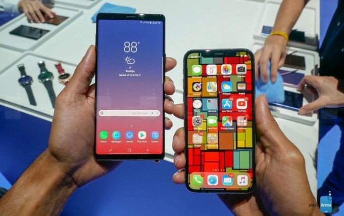 Samsung Galaxy Note 9 so gang cung Note 8 va iPhone X 