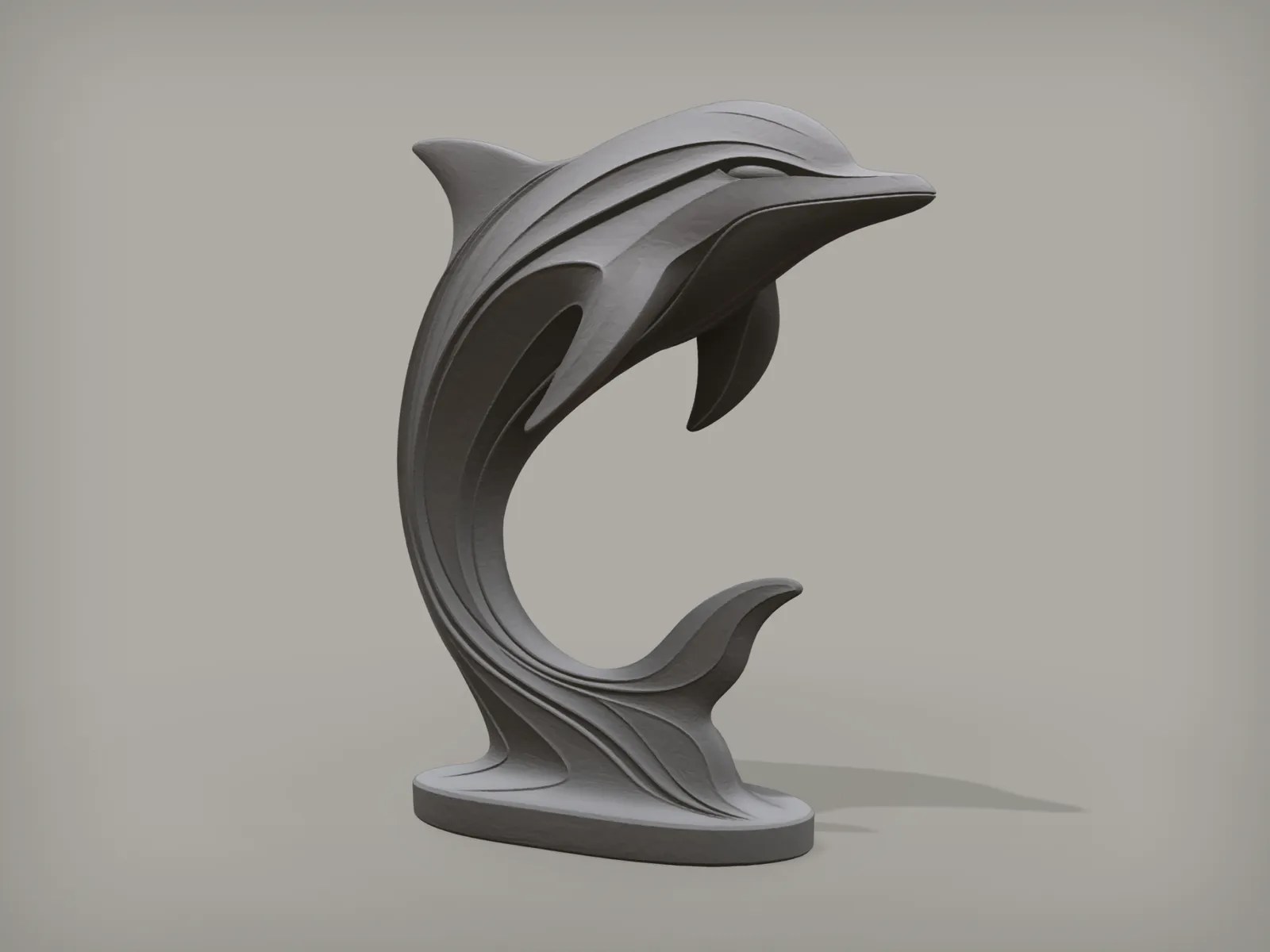 Dolphin statue