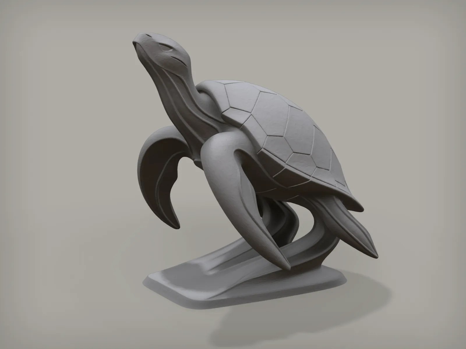 Stylized Animal Statue - Sea Turtle