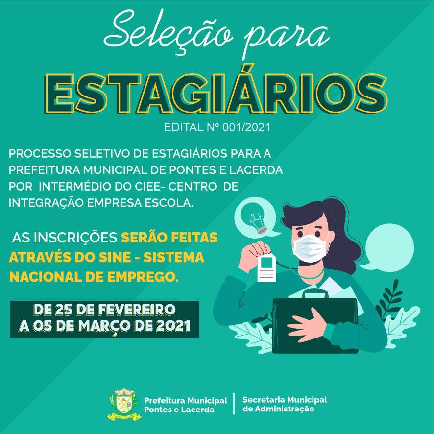 Prefeitura de Pontes e Lacerda oferta 28 vagas para estágiarios