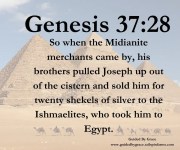 TOOK HIM TO EGYPT / GENESIS 37:28