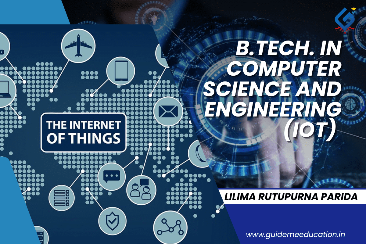 Students learning IoT applications in a B.Tech Computer Science classroom