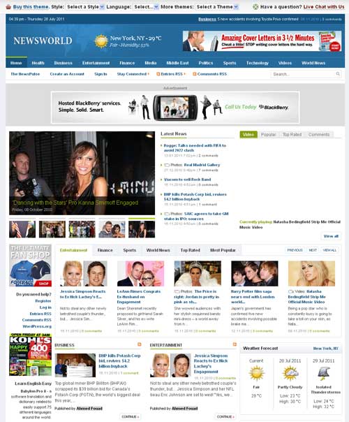 Wordpress template, portal, templates, free. Free Download News World Wordpress Theme With Pluigins By Deluxe Themes Guidesigner