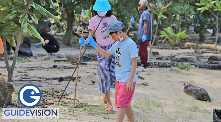 เก็บขยะชายหาด ทำความสะอาดชายหาด รักษ์ธรรมชาติ