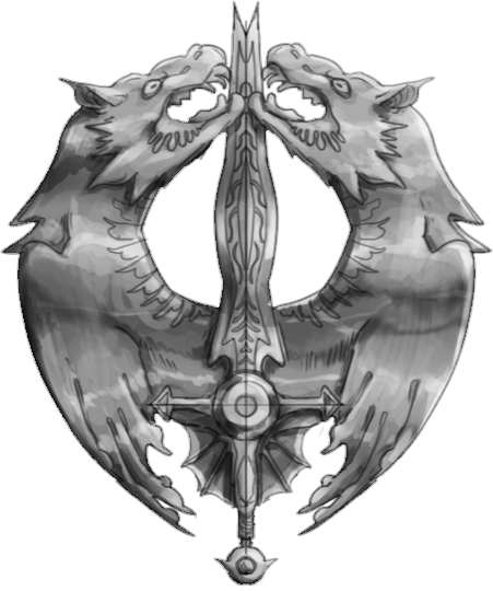 A magical relic with dragon and sword motifs.