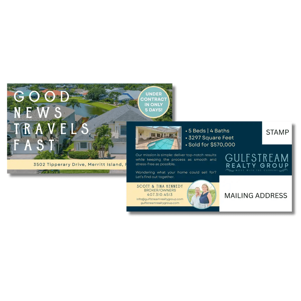 Gulfstream Realty Group listing postcard