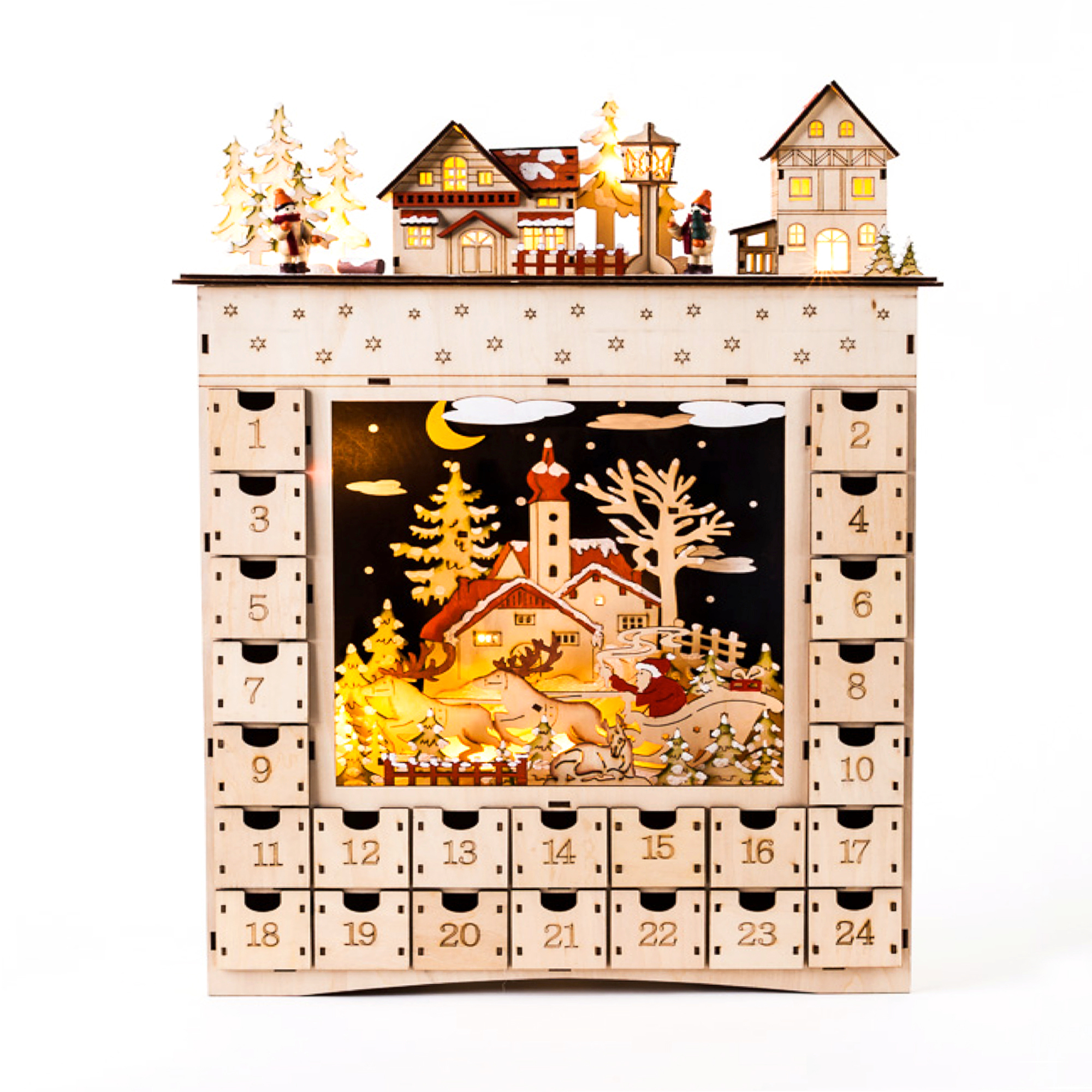 Winter village advent calendar