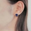 Navy Heart タンザナイトピアス