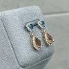 Peak Drop アクアマリン×モルガナイトピアス