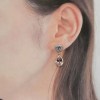 Peak Drop アクアマリン×モルガナイトピアス