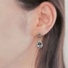 Edge Drop モルガナイト×アクアマリンピアス