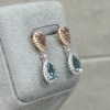 Teardrop Swing モルガナイト×アクアマリンピアス