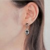 Teardrop Swing モルガナイト×アクアマリンピアス