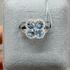 Blue Bloom Clover アクアマリンリング